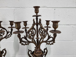 Pair of Decorative Antique French Spelter & Marble Candelabras | Antique & Vintage | Moonee Ponds Antiques | Australia Wide Delivery