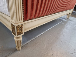 French Queen Size Upholstered Louis XV Style Painted Bed | Antique & Vintage | Moonee Ponds Antiques | Australia Wide Delivery