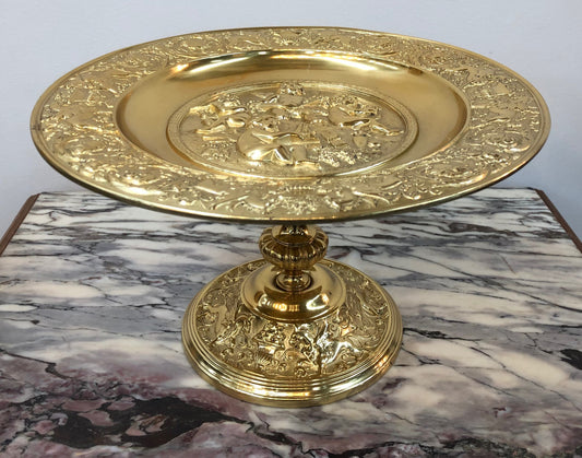 Beautiful Antique Napoleon 111 rd style gilt bronze Tazza with amazing detail in veery good condition.