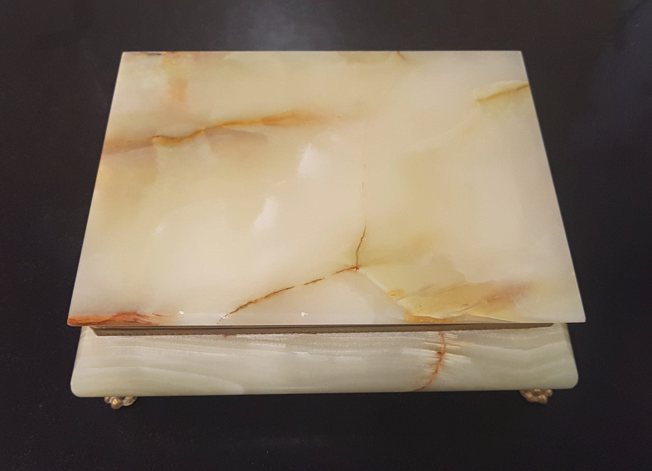 Alabaster Jewellery Box | Antique & Vintage | Moonee Ponds Antiques | Australia Wide Delivery
