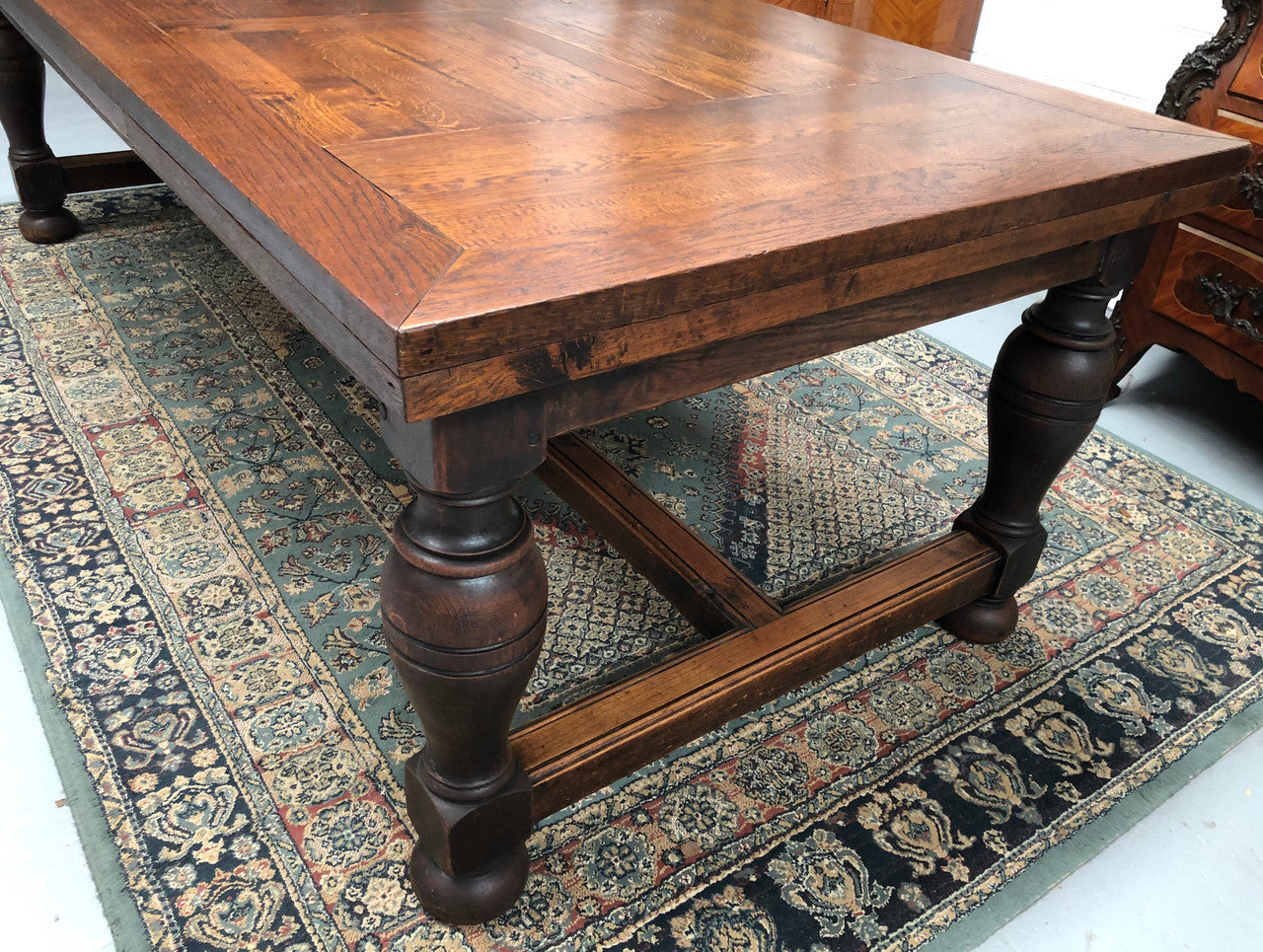 Amazing Antique French 19th Century Oak Parquetry Top Extension Table | Antique & Vintage | Moonee Ponds Antiques | Australia Wide Delivery