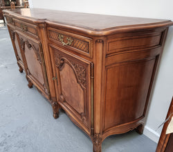 French Burr Walnut-Walnut Parquetry Top Three Door Sideboard | Antique & Vintage | Moonee Ponds Antiques | Australia Wide Delivery