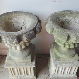 French Vintage Concrete Planters