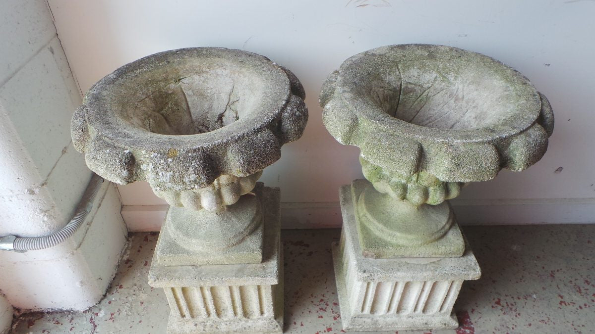 French Vintage Concrete Planters