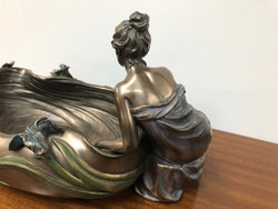 Reproduction Art Noveau Style Statue Bowl | Antique & Vintage | Moonee Ponds Antiques | Australia Wide Delivery