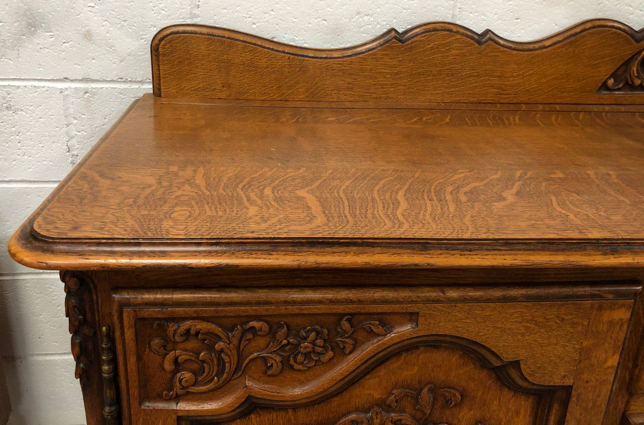 French Louis XV Style Oak Sideboard With Beautiful Carvings | Antique & Vintage | Moonee Ponds Antiques | Australia Wide Delivery
