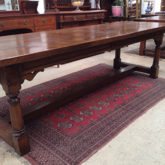 Large French Oak Farmhouse Table-1
