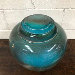 Christopher Sanders Large Blue Lidded Vase