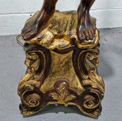 19th Century Wooden Italian Blackamoor Floor Lamp | Antique & Vintage | Moonee Ponds Antiques | Australia Wide Delivery