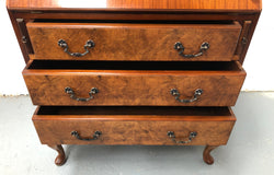Chippendale Style Walnut & Burr Walnut Writing Bureau | Antique & Vintage | Moonee Ponds Antiques | Australia Wide Delivery