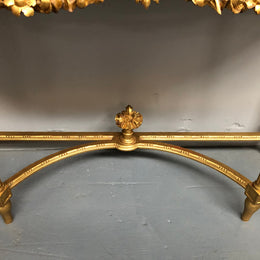 French Antique Early 19th Century Gilt & Marble Top Console Table