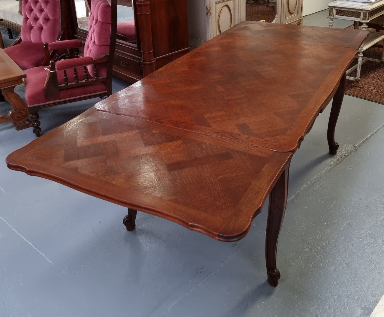 Beautiful French Oak Louis XV Style Extension Table | Antique & Vintage | Moonee Ponds Antiques | Australia Wide Delivery