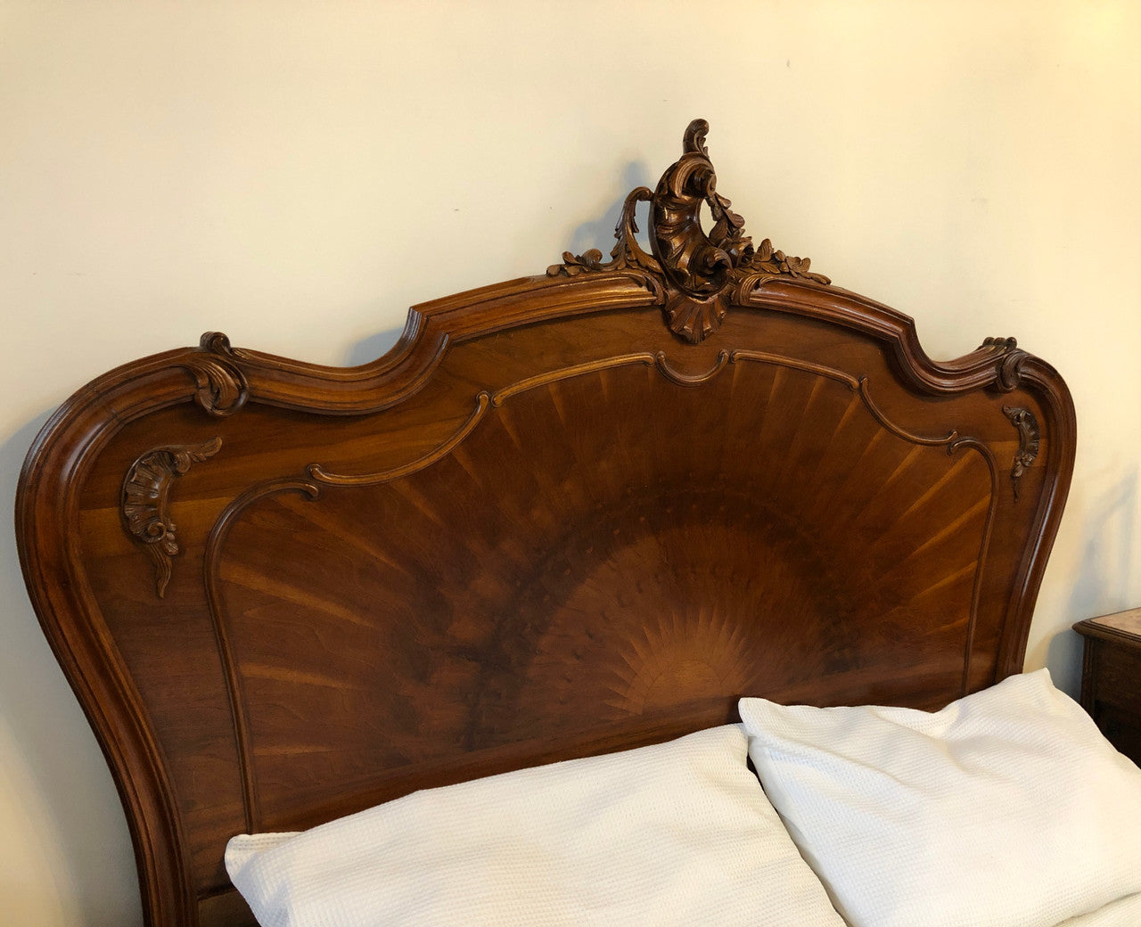 French Louis XIV th Style Walnut Carved Bed | Antique & Vintage | Moonee Ponds Antiques | Australia Wide Delivery