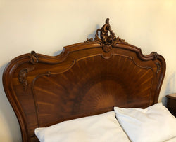 French Louis XIV th Style Walnut Carved Bed | Antique & Vintage | Moonee Ponds Antiques | Australia Wide Delivery