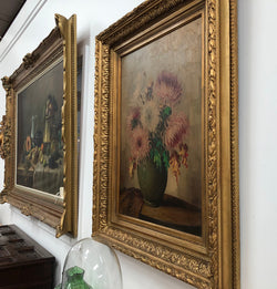Beautiful Belgium Floral painting | Antique & Vintage | Moonee Ponds Antiques | Australia Wide Delivery