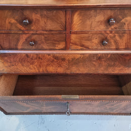 Rare Georgian Flame Mahogany Miniature Chest on Chest