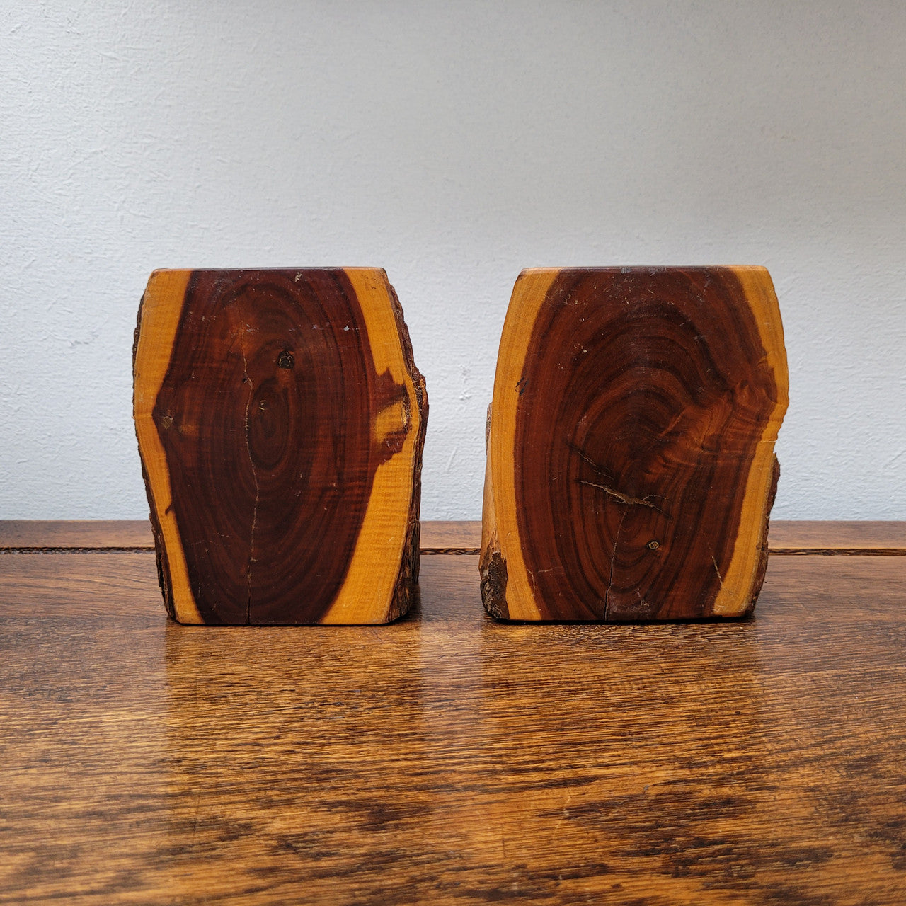 Pair Vintage Mulga Wood Book Ends | Antique & Vintage | Moonee Ponds Antiques | Australia Wide Delivery