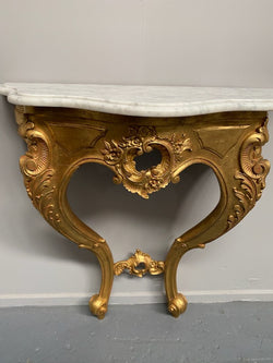 Rare Pair Of Antique Carved Gilt Wood & Marble Top Console Tables | Antique & Vintage | Moonee Ponds Antiques | Australia Wide Delivery