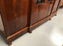 Superb Four Door French Empire Flame Mahogany Bookcase | Antique & Vintage | Moonee Ponds Antiques | Australia Wide Delivery