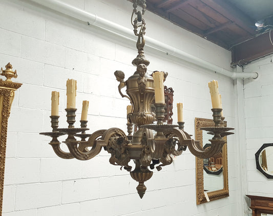 French Napoleon III Bronze Chandelier