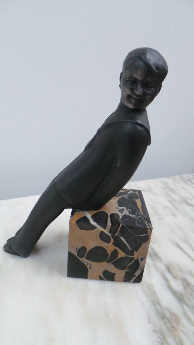 A Pair Of French Art Deco Bronze Metal Signed "MILO" Bookends | Antique & Vintage | Moonee Ponds Antiques | Australia Wide Delivery