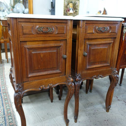 Pair Of French Walnut Bedside Cabinets-2