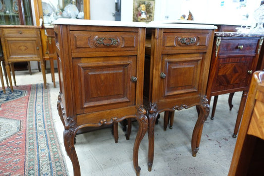 Pair Of French Walnut Bedside Cabinets-2