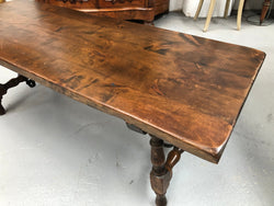 Vintage French Fruitwood & Iron Stretcher Base Coffee Table | Antique & Vintage | Moonee Ponds Antiques | Australia Wide Delivery