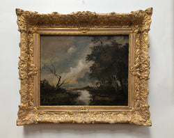 French Gilt Framed "River Landscape" Oil On Canvas | Antique & Vintage | Moonee Ponds Antiques | Australia Wide Delivery