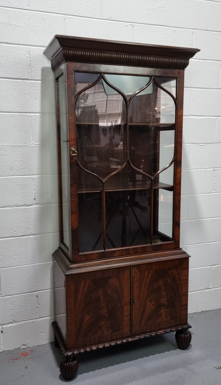 Antique Edwardian Walnut and Figured Walnut Display Cabinet | Antique & Vintage | Moonee Ponds Antiques | Australia Wide Delivery