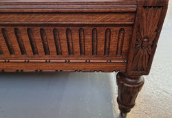 Elegant Louis XVI Style French Oak Queen Size Bed & Matching Marble Top Bedsides | Antique & Vintage | Moonee Ponds Antiques | Australia Wide Delivery