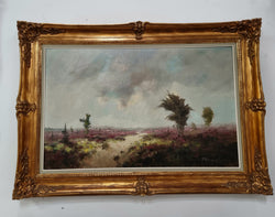 Fabulous Country Landscape Oil on Canvas In Gilt Frame | Antique & Vintage | Moonee Ponds Antiques | Australia Wide Delivery