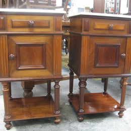 Pair Of French Mahogany Bedside Cabinets