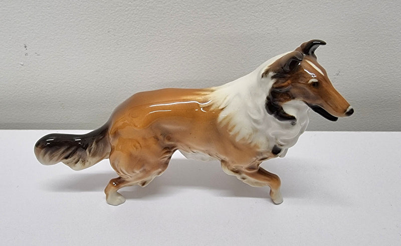 Oversized 1960s Ceramic Collie Lassie Dog Figure