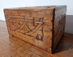 Small Chinese Carved Camphor Wood Jewellery Box | Antique & Vintage | Moonee Ponds Antiques | Australia Wide Delivery
