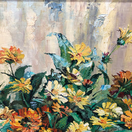 Beautifully framed floral oil on canvas