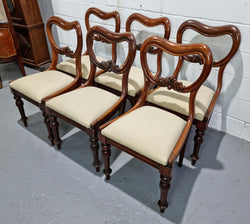 Set of Six Victorian Style Carved Balloon Back Chairs | Antique & Vintage | Moonee Ponds Antiques | Australia Wide Delivery