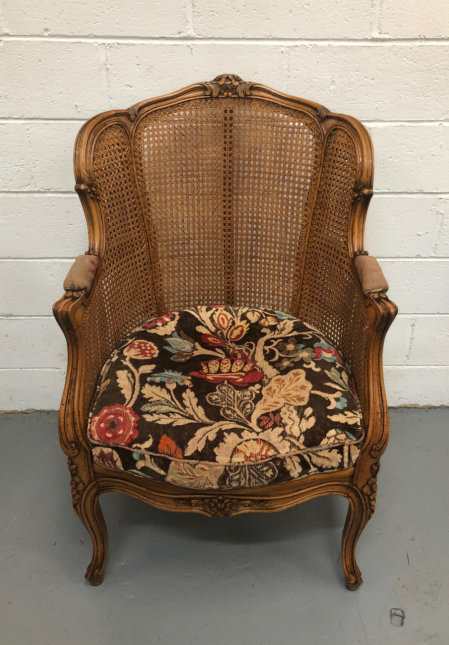 Antique French Cane Armchair