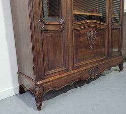 French Louis XV Style Walnut Three Door Bookcase | Antique & Vintage | Moonee Ponds Antiques | Australia Wide Delivery