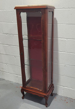 French Louis XV Style Compact Display Cabinet With Marble Top | Antique & Vintage | Moonee Ponds Antiques | Australia Wide Delivery
