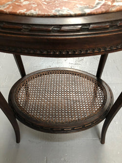 French Louis XVI Style Fruitwood Two Tier Oval Side Table | Antique & Vintage | Moonee Ponds Antiques | Australia Wide Delivery