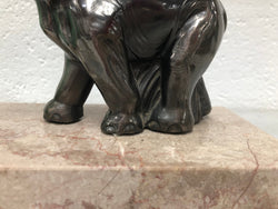 French Art Deco Elephant Lamp On Marble Base | Antique & Vintage | Moonee Ponds Antiques | Australia Wide Delivery