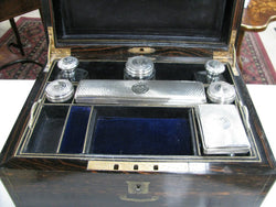 Victorian Coromandel Wood Travel box | Antique & Vintage | Moonee Ponds Antiques | Australia Wide Delivery