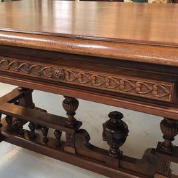 19th Century French Walnut Henry II Style Desk