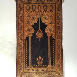 Late Victorian Persian Hanging Silk Tapestry