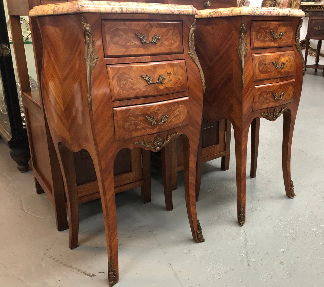 Pair of French Mini Commode Bedsides | Antique & Vintage | Moonee Ponds Antiques | Australia Wide Delivery