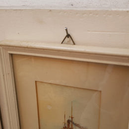 A lovely pair of framed watercolor paintings signed by Australian artist Harold Dalton Hall. In good original condition.