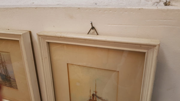 A lovely pair of framed watercolor paintings signed by Australian artist Harold Dalton Hall. In good original condition.