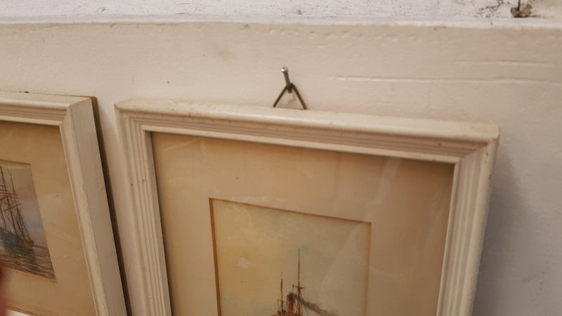 A lovely pair of framed watercolor paintings signed by Australian artist Harold Dalton Hall. In good original condition.