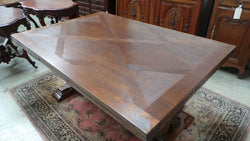French Oak Extension Table With Carved Ornate Base | Antique & Vintage | Moonee Ponds Antiques | Australia Wide Delivery